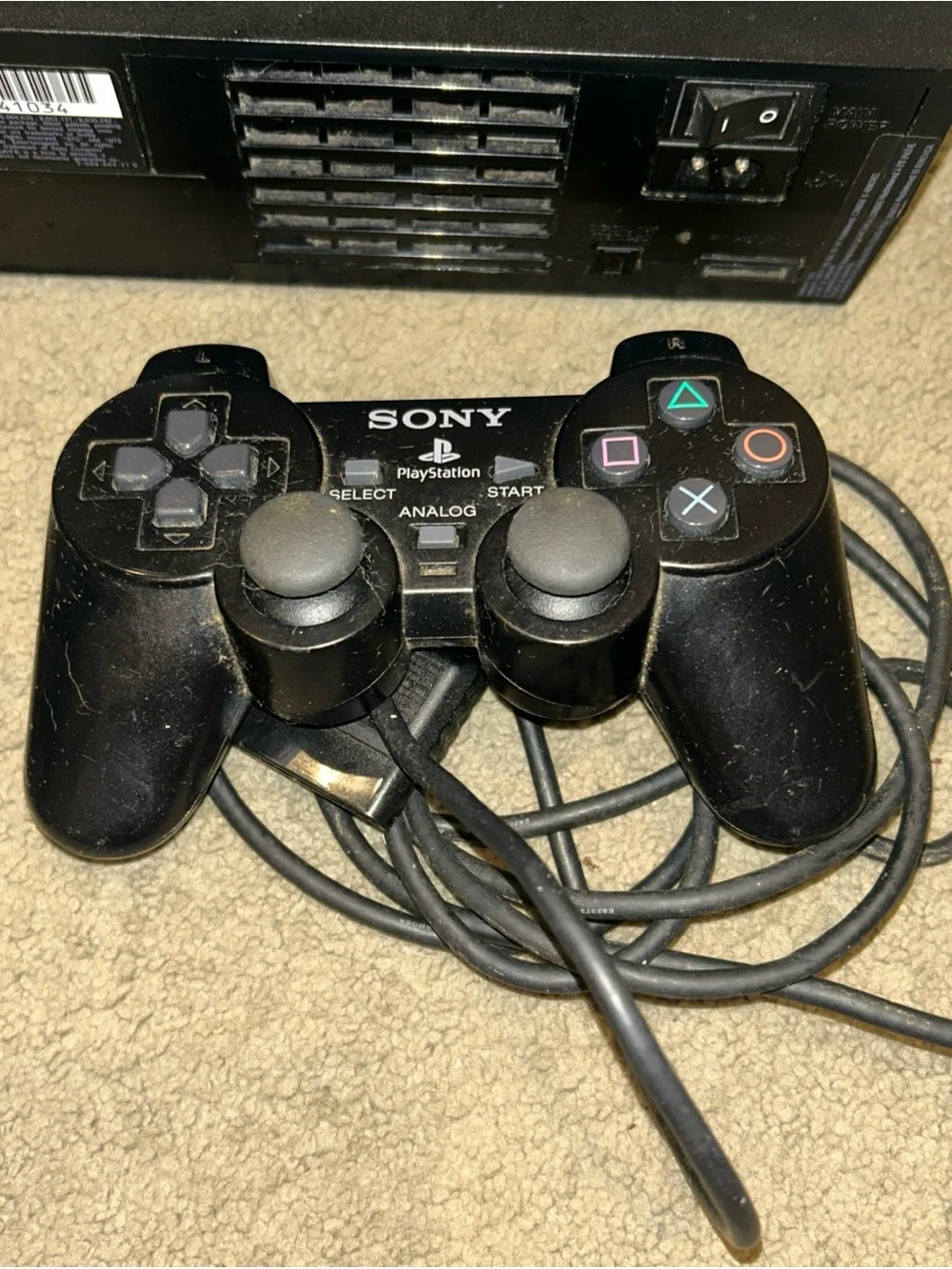 Sony PlayStation 2 PS2 Console SCPH 30001 Black Bundle With Cables PARTS ONLY